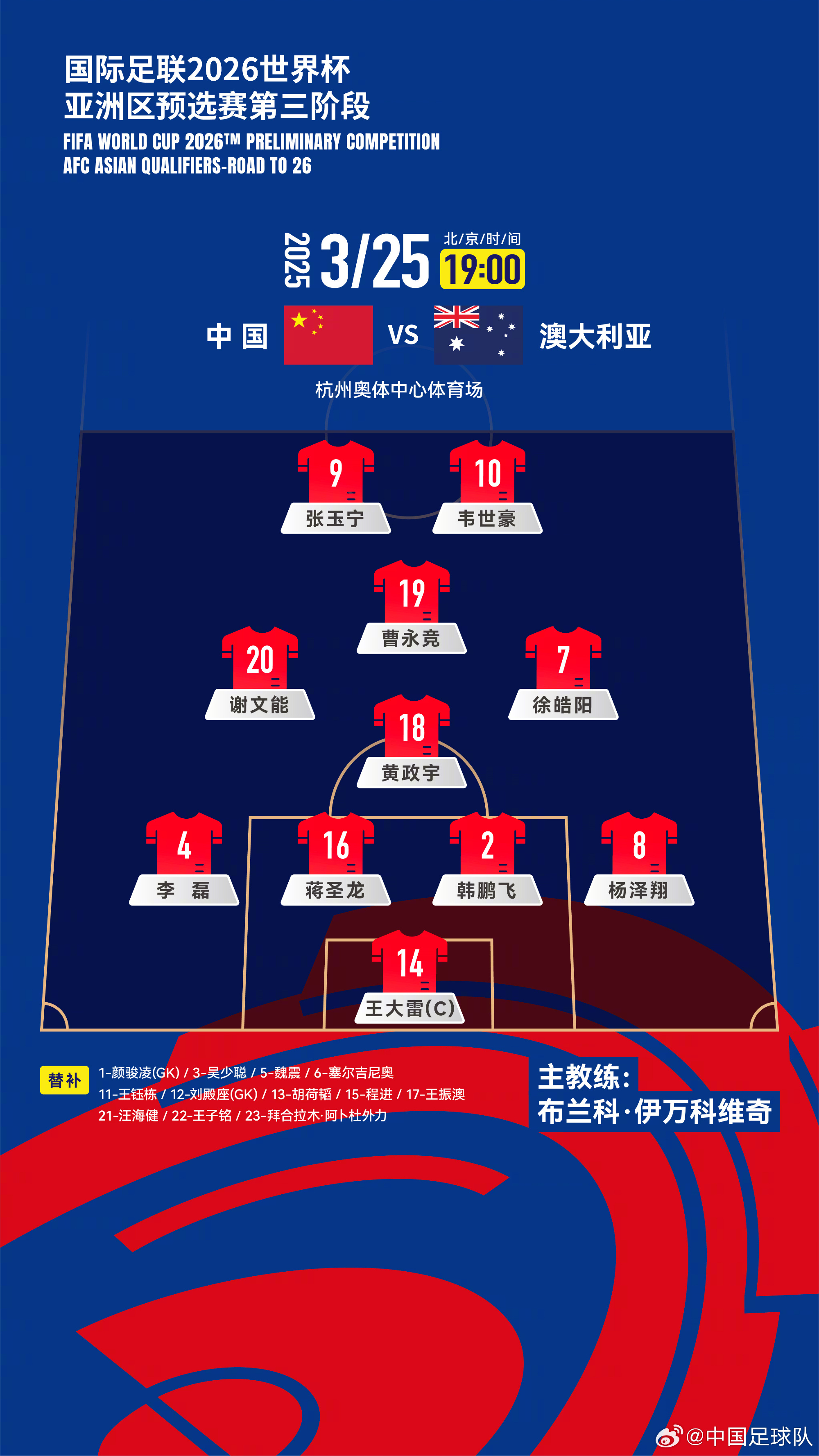  遭伊萬詬??！國足首發(fā)11人聯(lián)賽出場：僅4人鐵主力，楊澤翔0出場