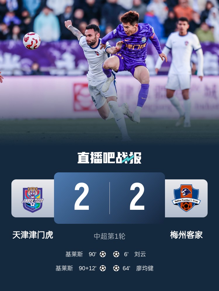  和風(fēng)勁吹！今日下午中超4場比賽全部以平局收場